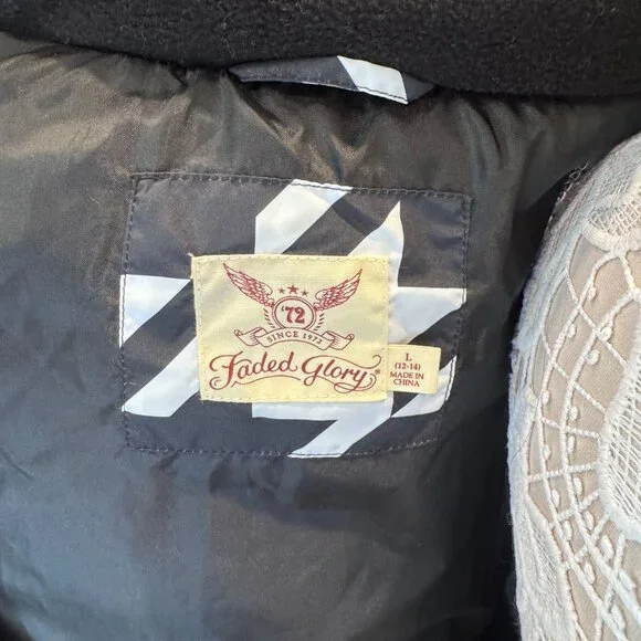 Houndstooth puffer coat - Picture 2 of 5